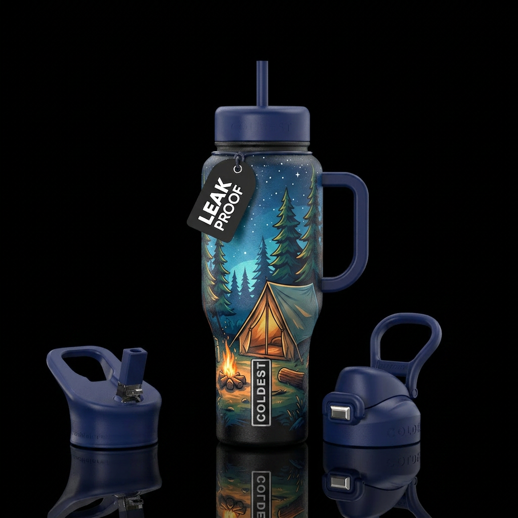 camping, water bottle design