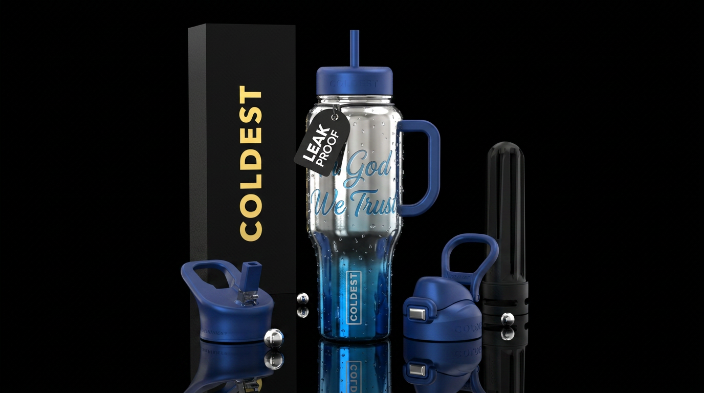 In God We Trust water bottle design