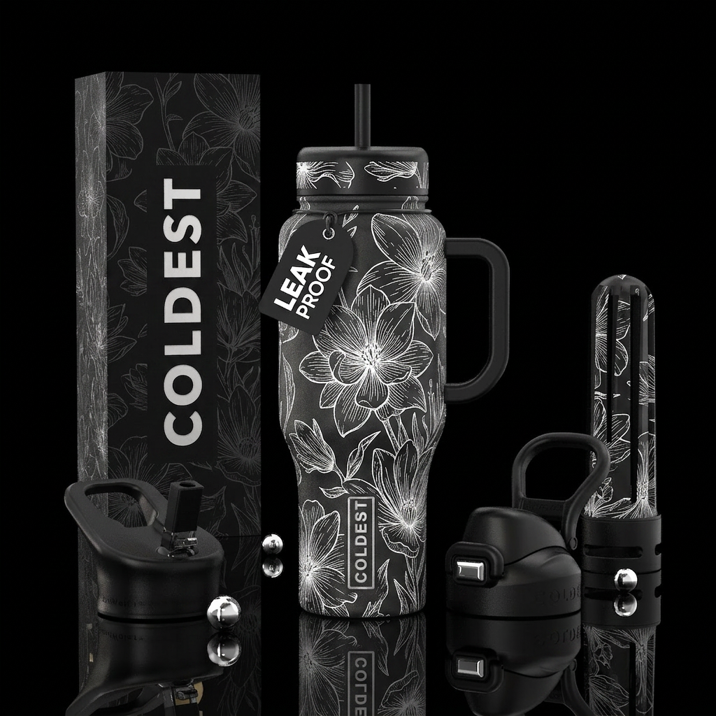 I want a deep black bottle where  the fine line bo... water bottle design