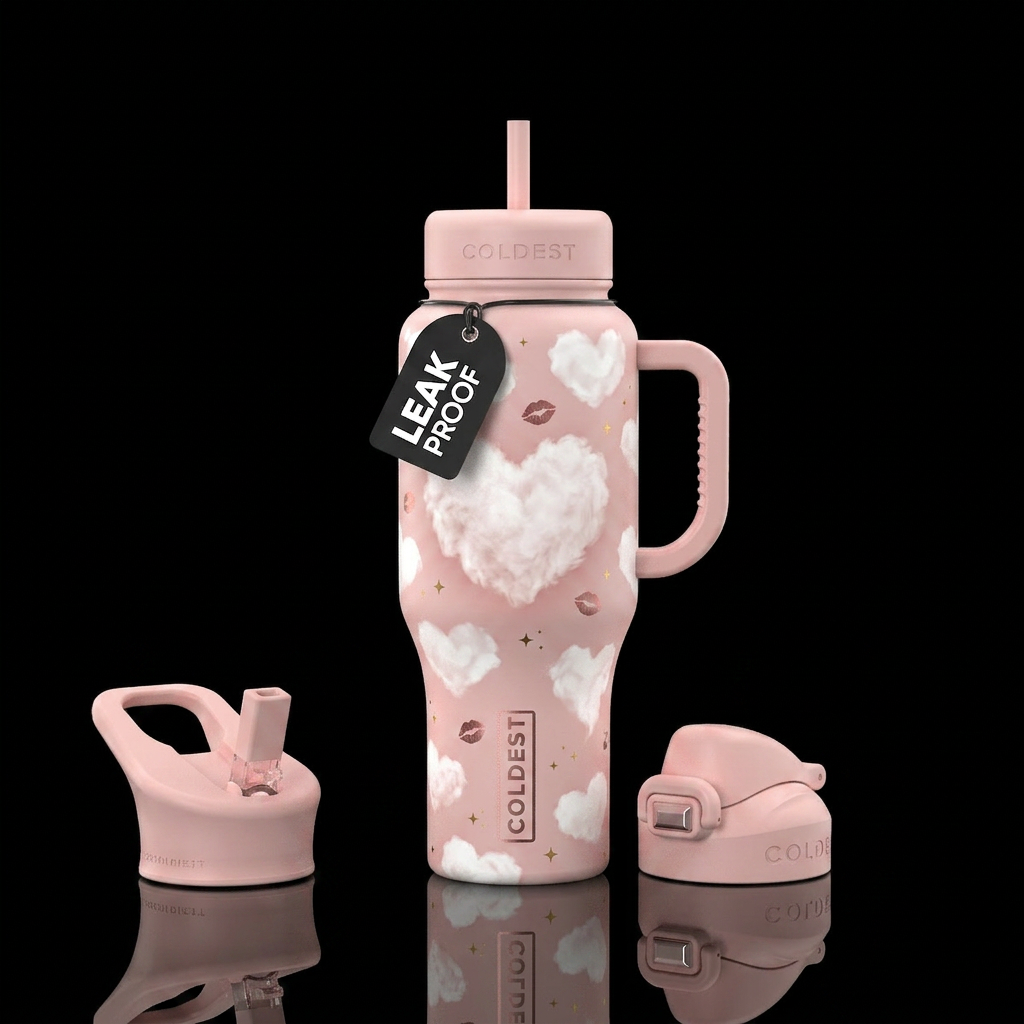 I want a soft blush pink bottle  that feels like V... water bottle design