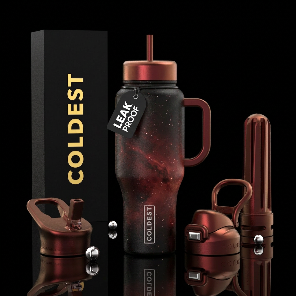 I want a deep cosmic black bottle  asking what col... water bottle design