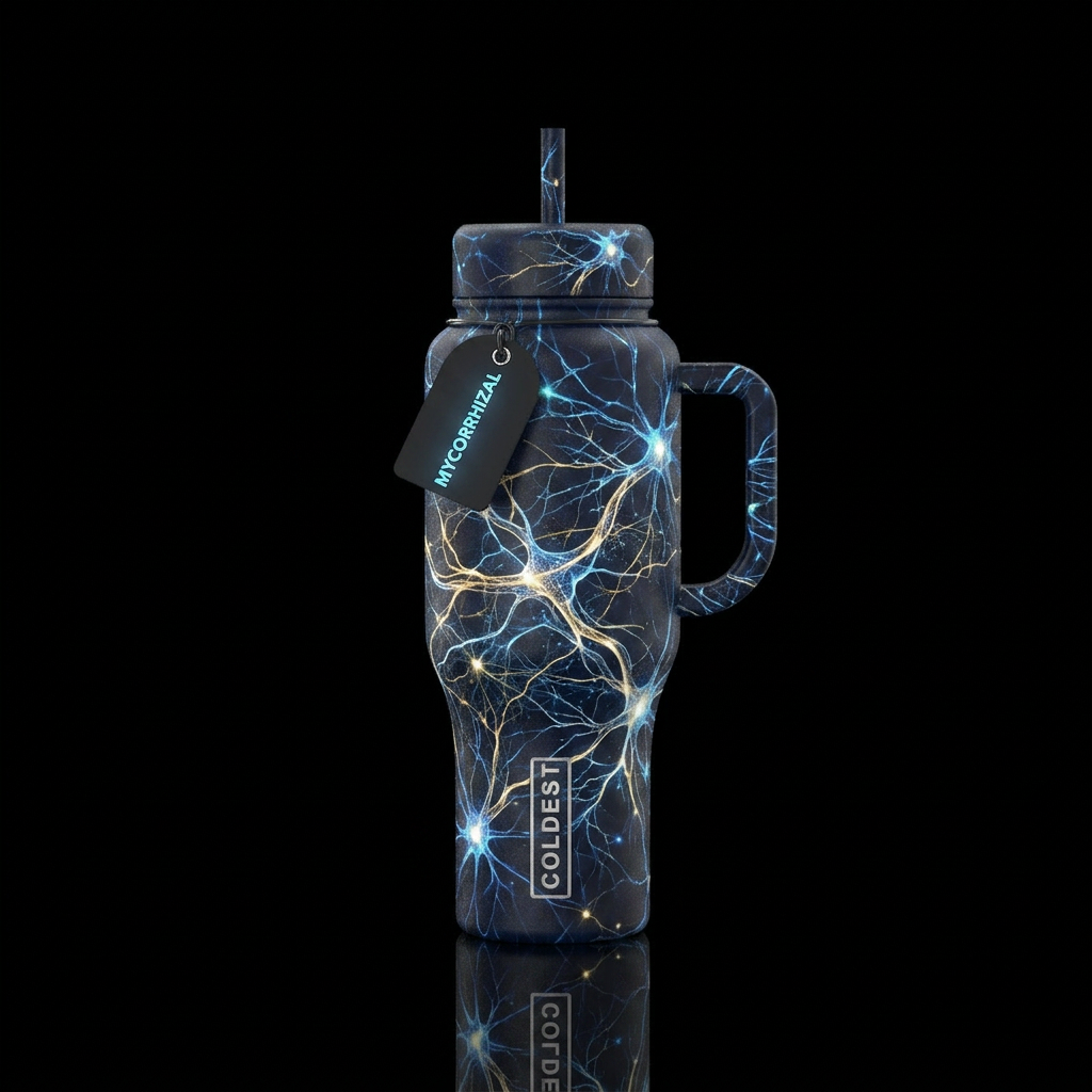 I want a deep midnight bottle  showing the undergr... water bottle design