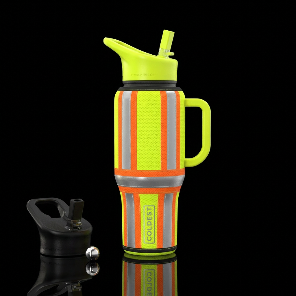Safety vest bottle water bottle design