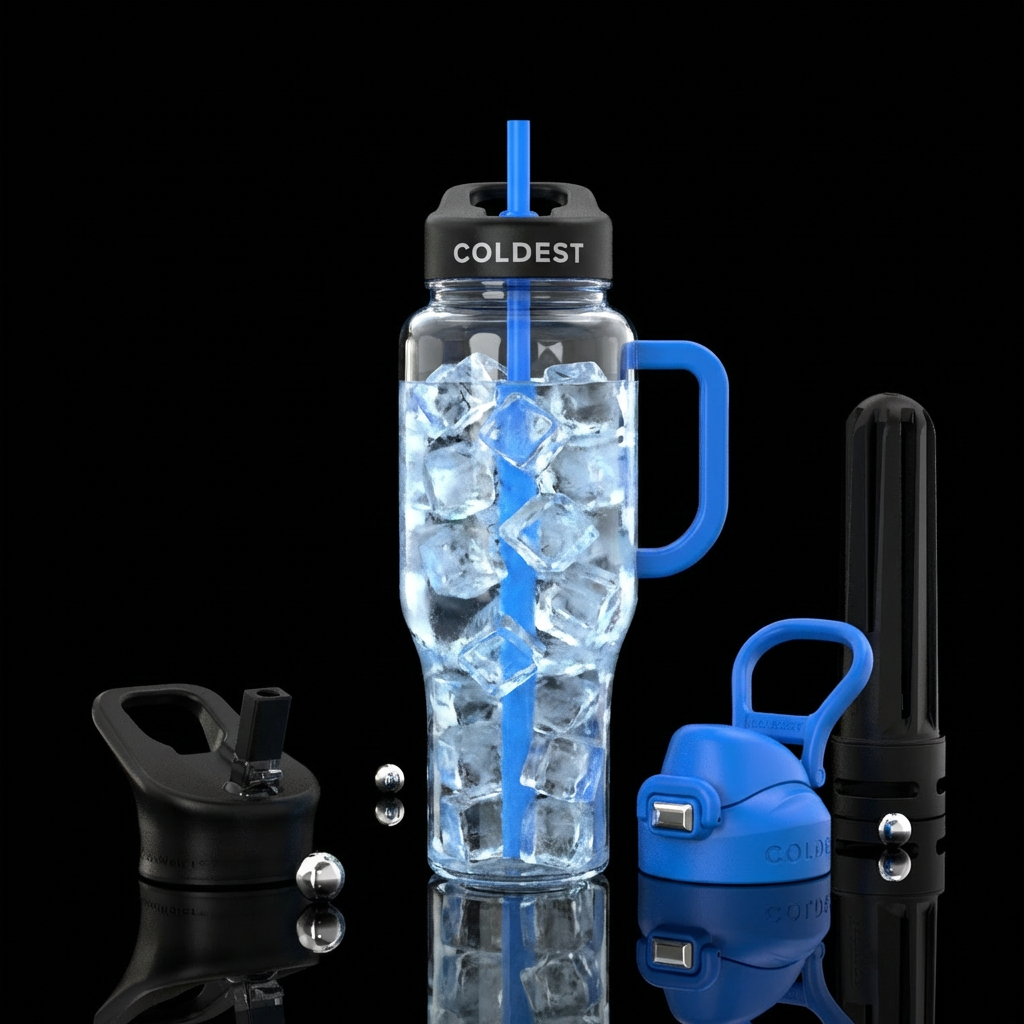Coldest water bottle that looks see-through with v... water bottle design
