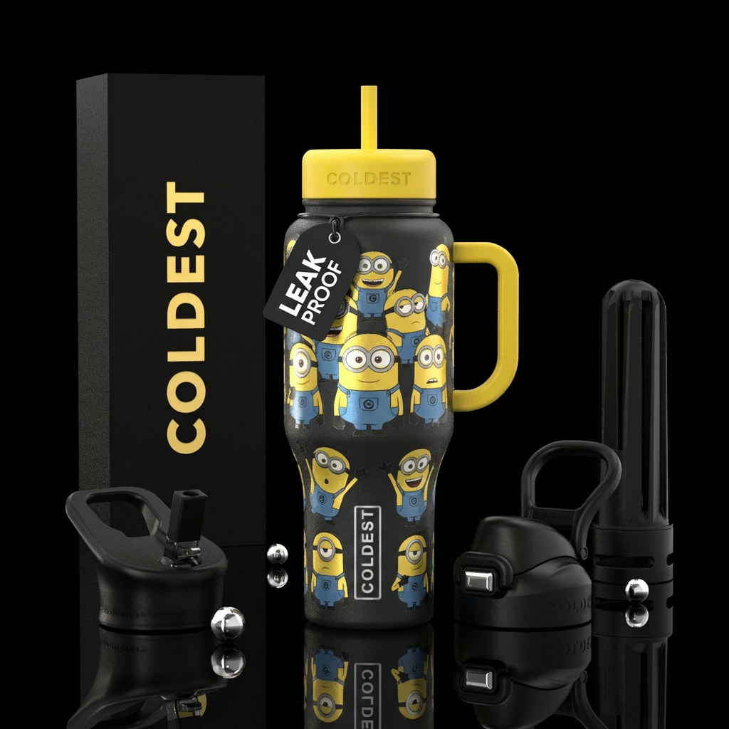 Minions water bottle design