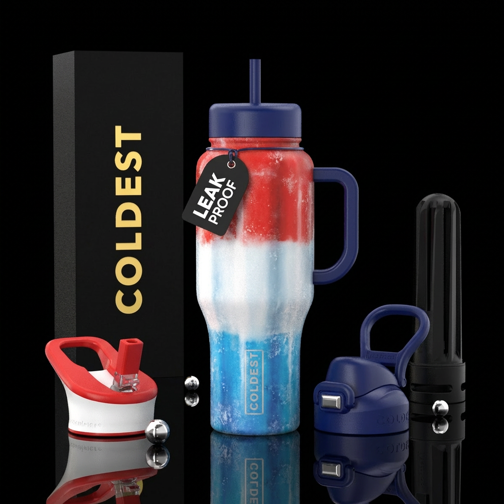 Bomb pop popsicle water bottle design