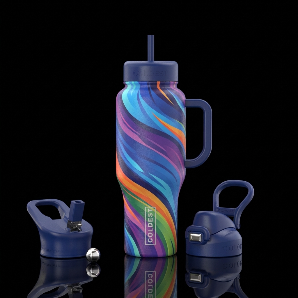 Sweeping water bottle design