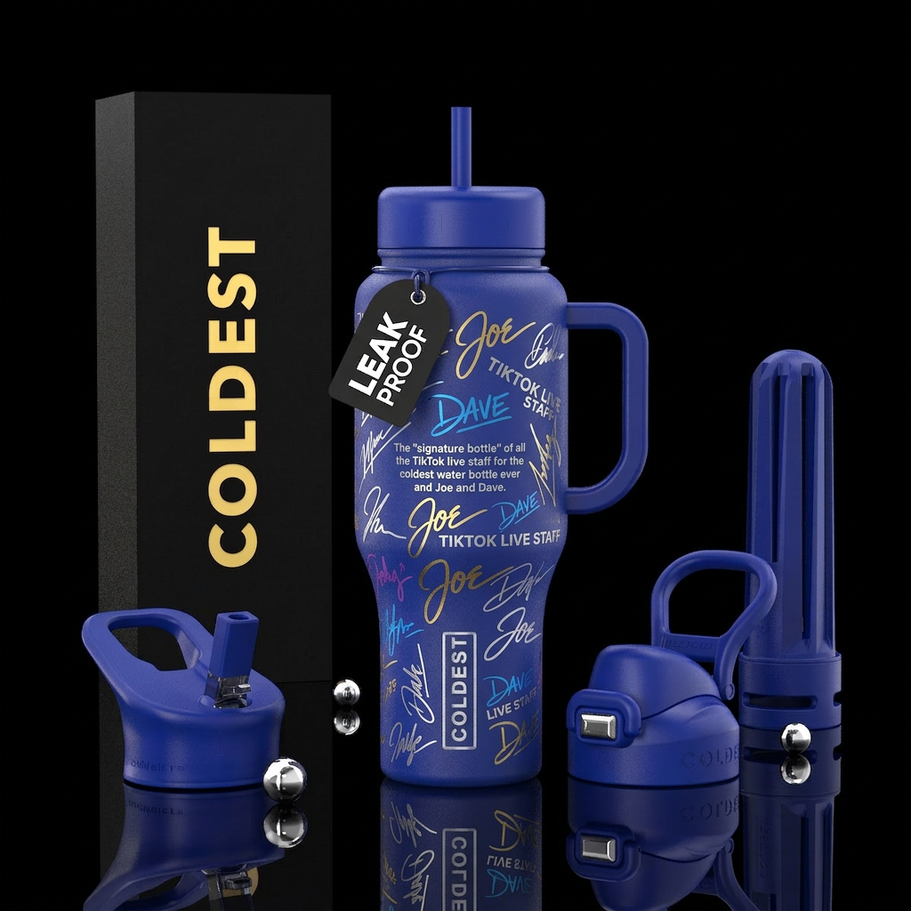 The “ signature bottle’  signatures of all the Tik... water bottle design