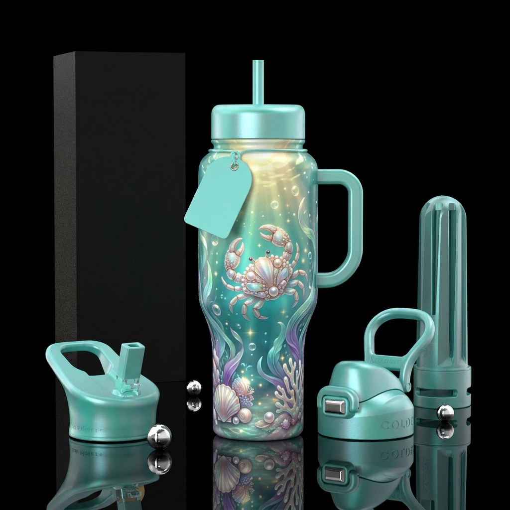 Opal Sea Pincher water bottle design