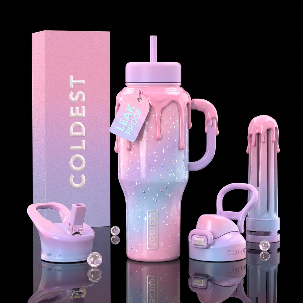 Sugar Cloud Drip water bottle design