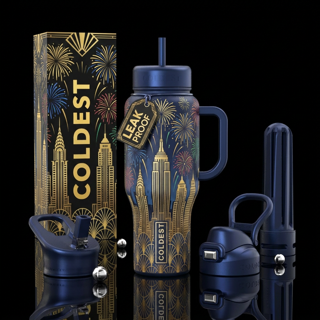 The Roaring Twenties water bottle design