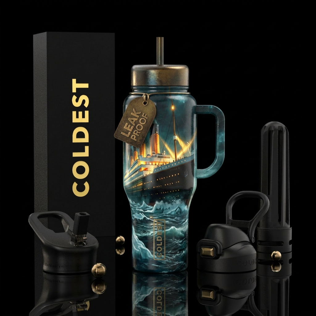 Titanic water bottle design