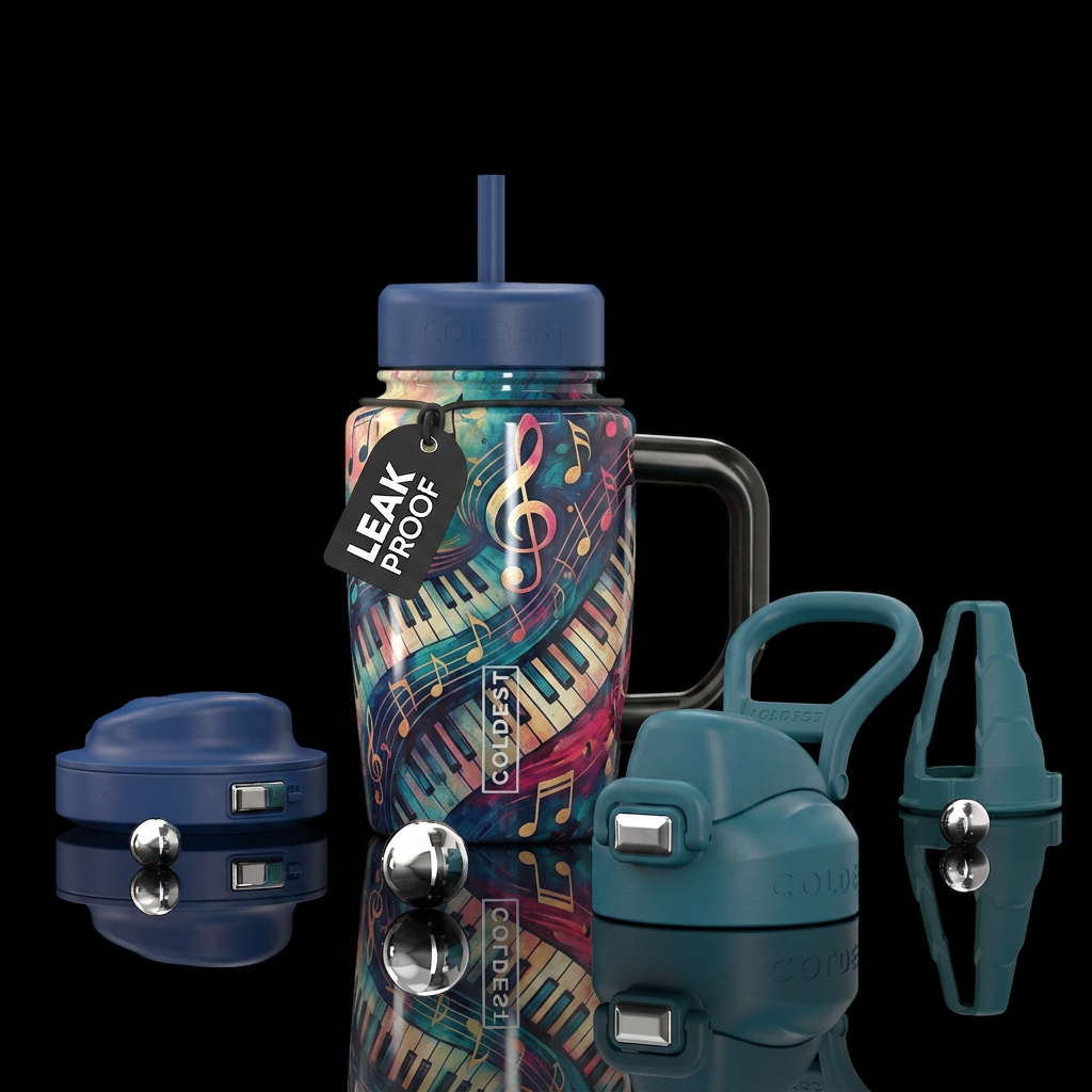 Feel the Music water bottle design
