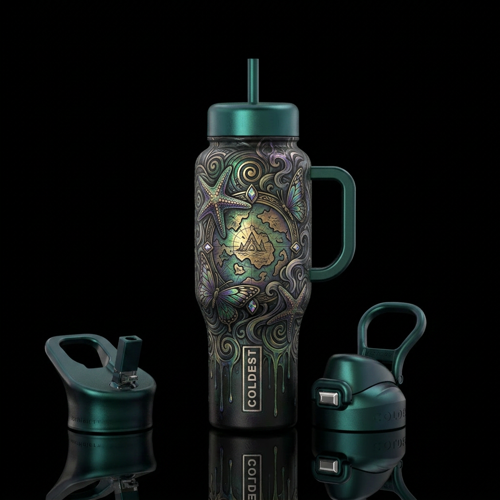 The Isle of Coldest water bottle design