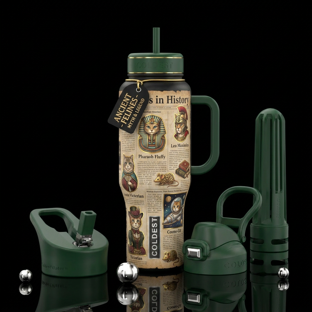 History of Cats water bottle design