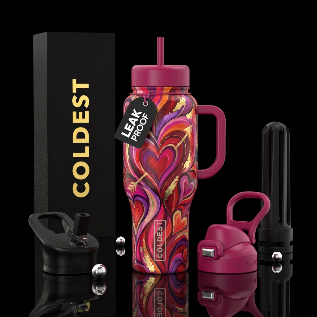 Valentines Day water bottle design