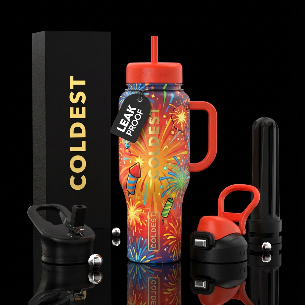 Firecracker water bottle design