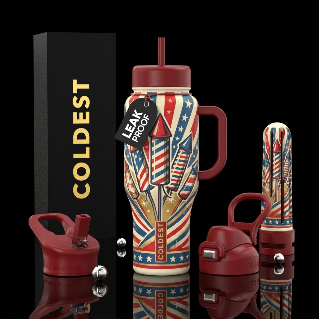 Firecracker water bottle design