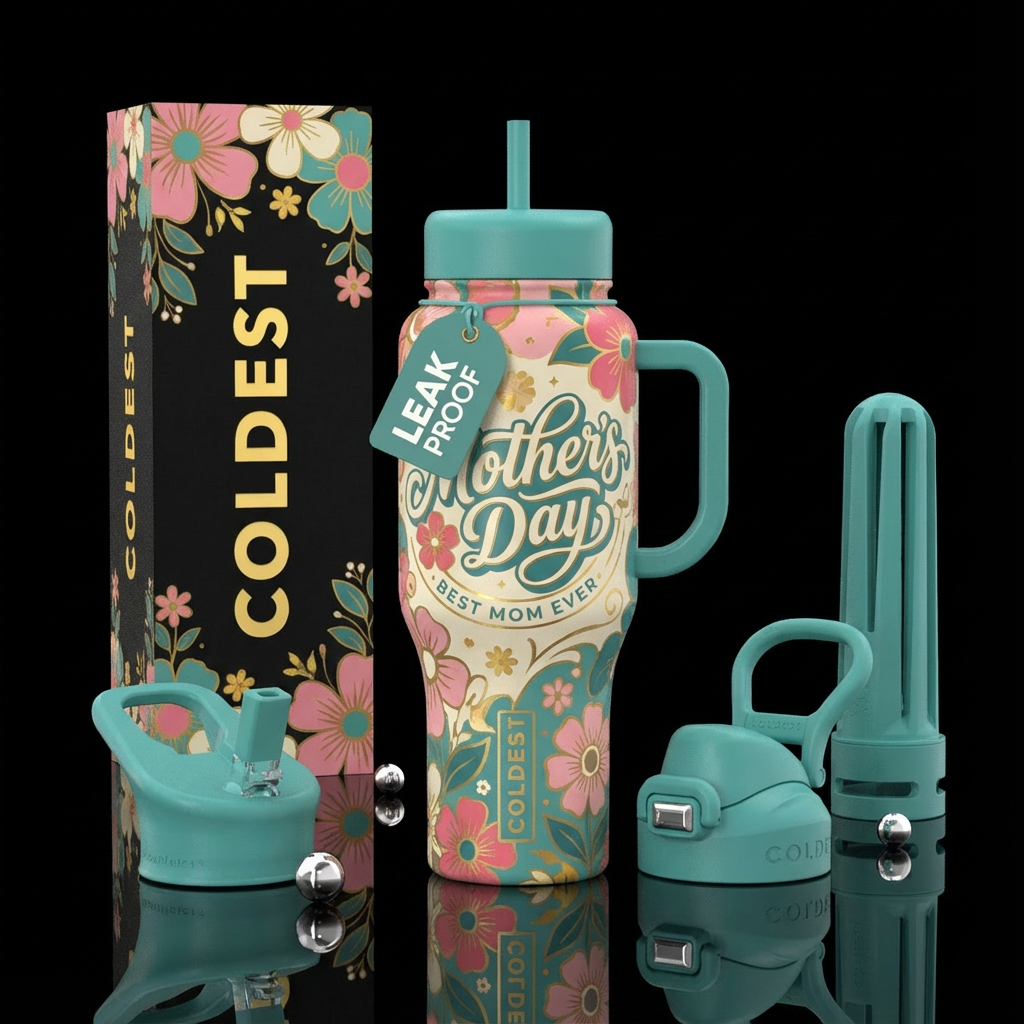 Mothers Day water bottle design