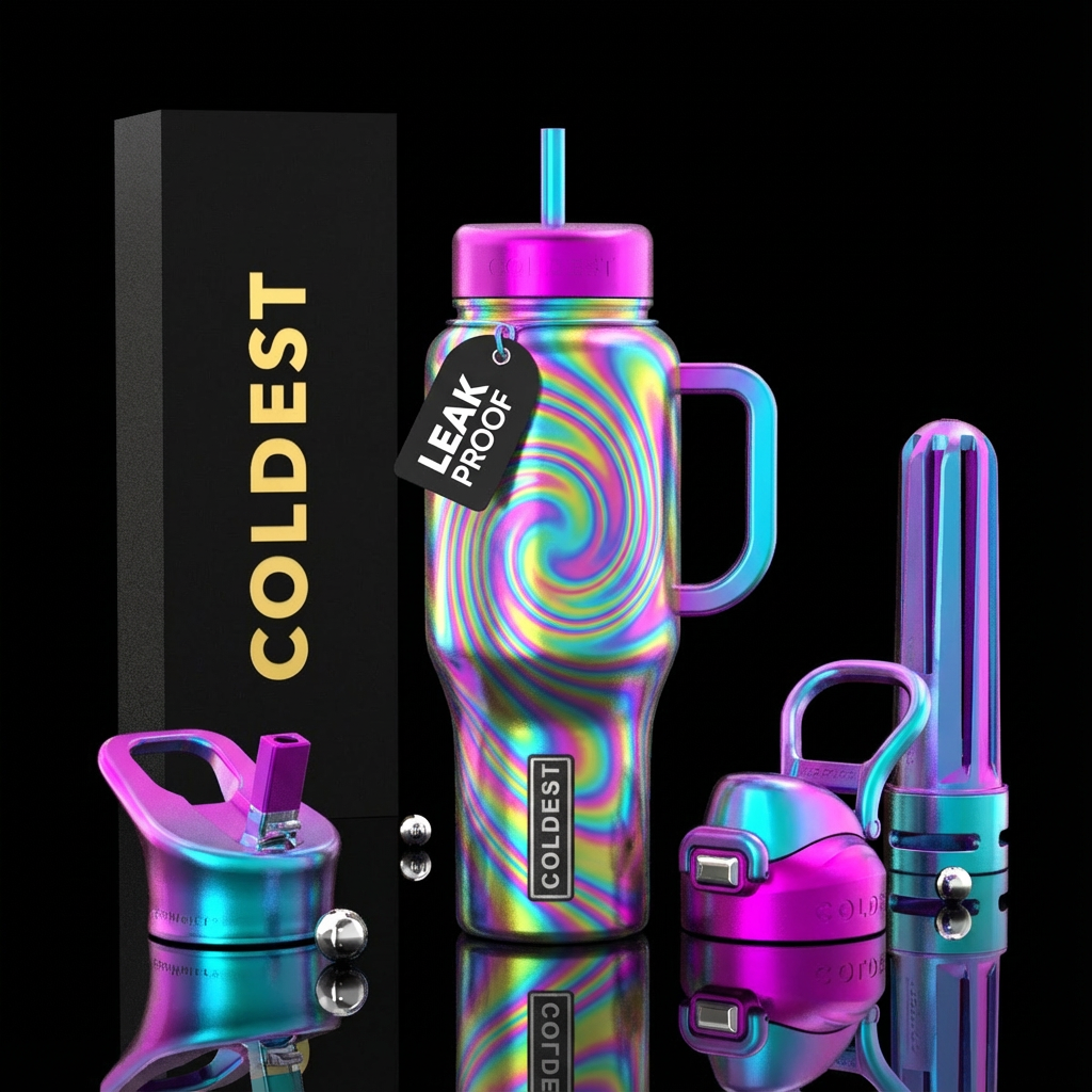 Cherry blossoms water bottle design