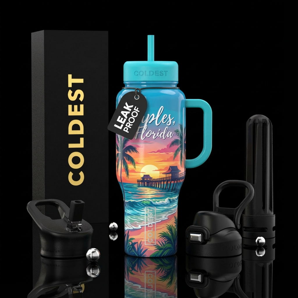 Naples Florida water bottle design