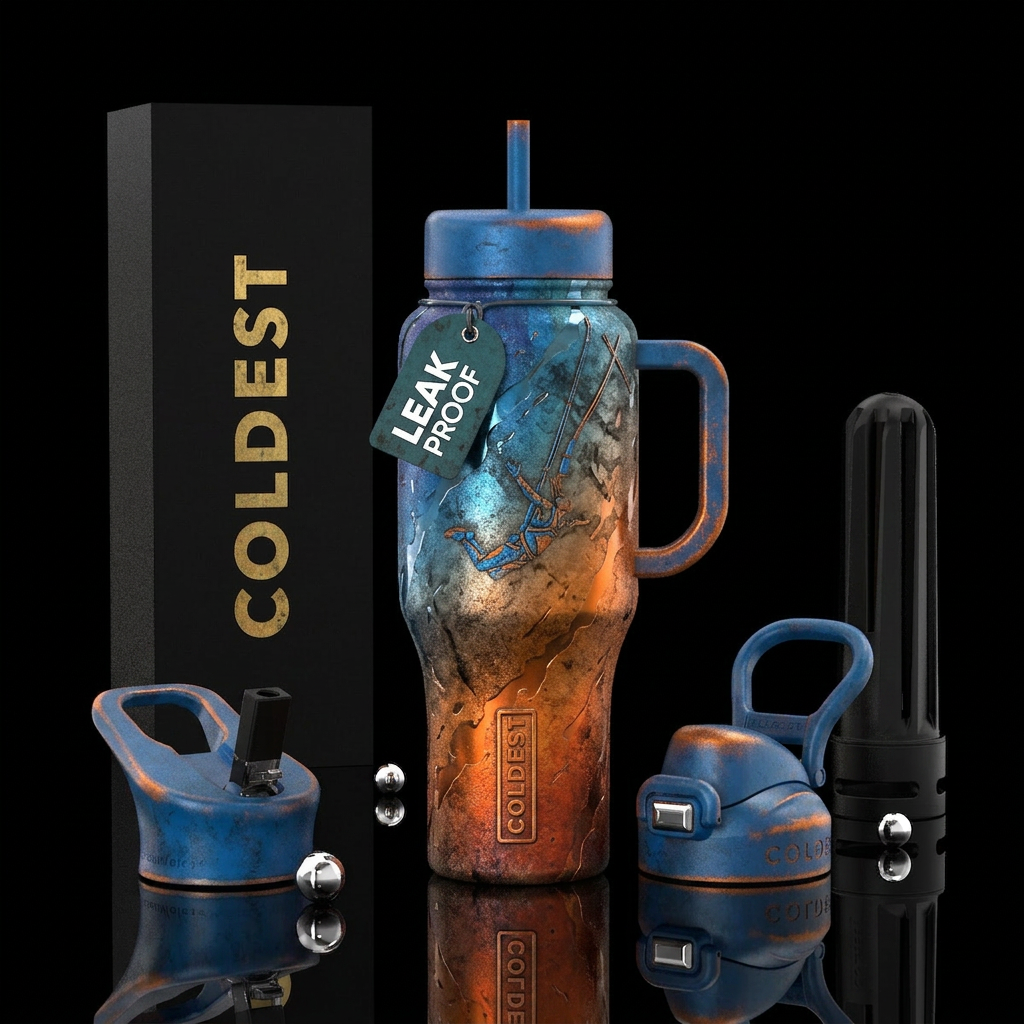 bungee jumping, mature, rigid, weathered, gradient... water bottle design
