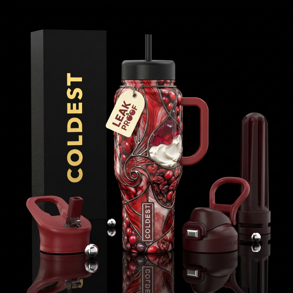 cranberries, cream cheese and jello, stained glass... water bottle design