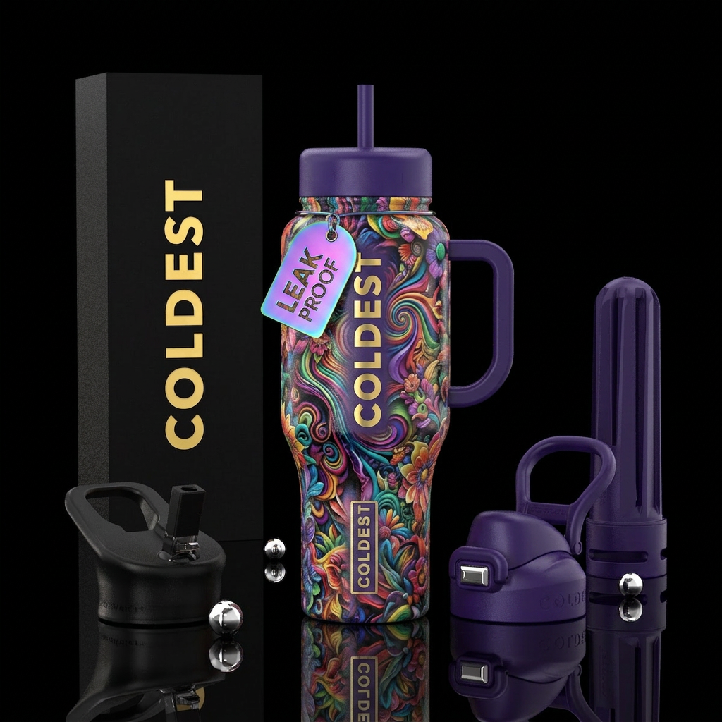 Embrace your inner Coldie, hippy, happy, hydrated,... water bottle design
