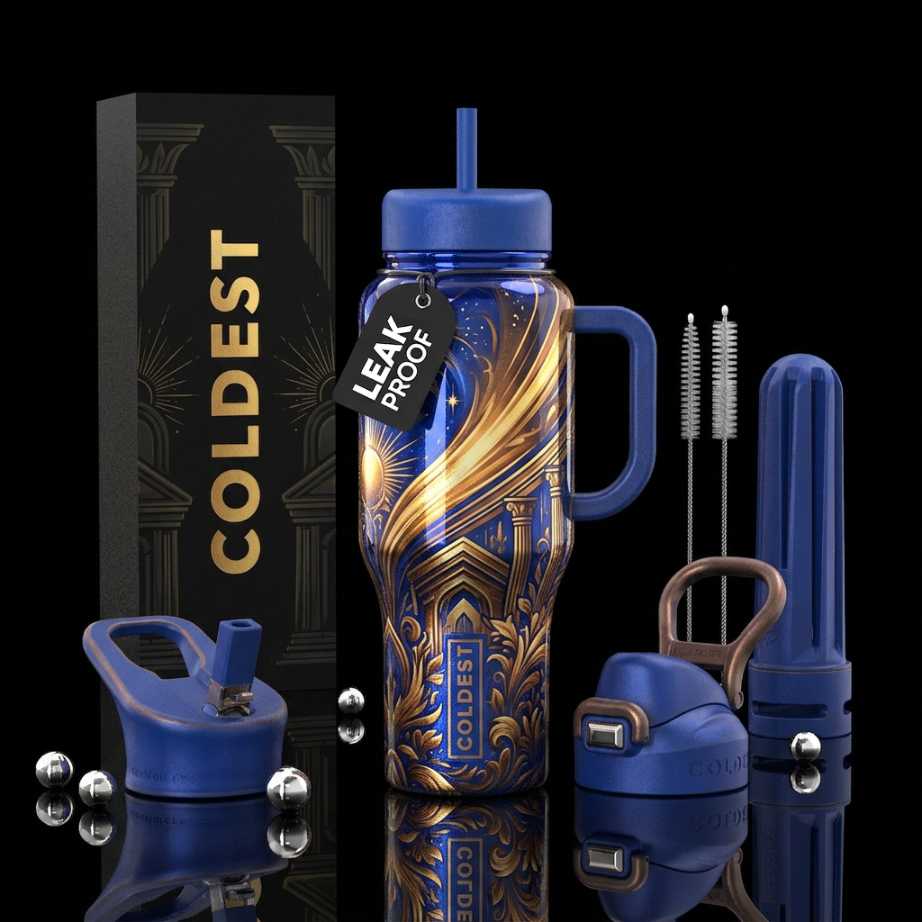 cobalt, sunset, spritz, golden hour, opulent, wild... water bottle design