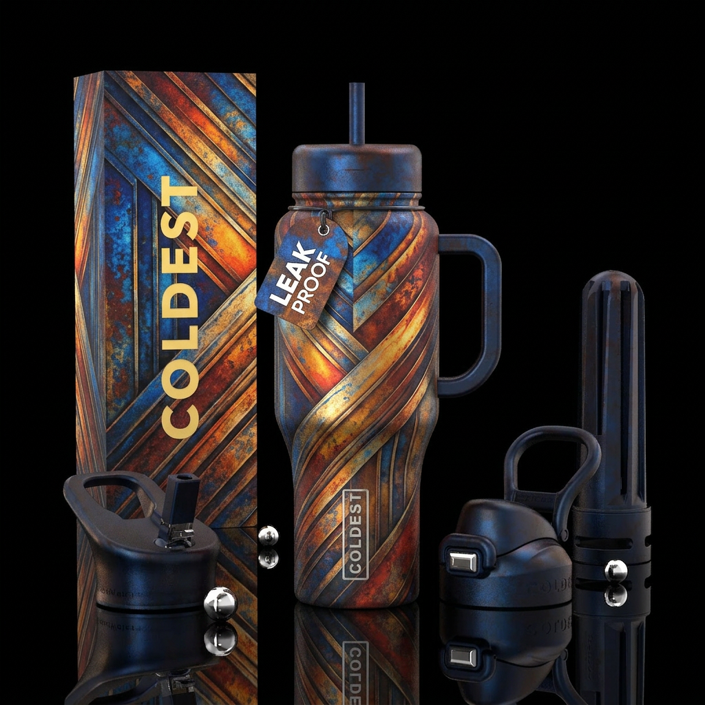 cobalt, sunset, spritz, golden hour, opulent, wild... water bottle design
