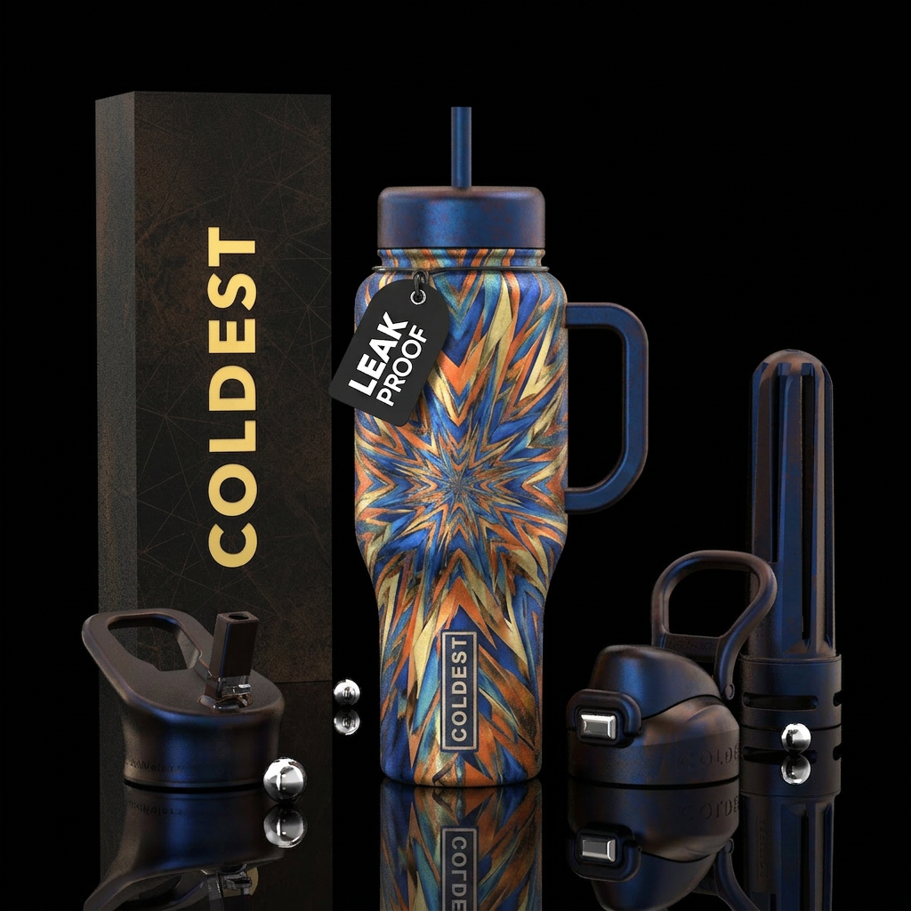 cobalt, sunset, spritz, golden hour, opulent, wild... water bottle design