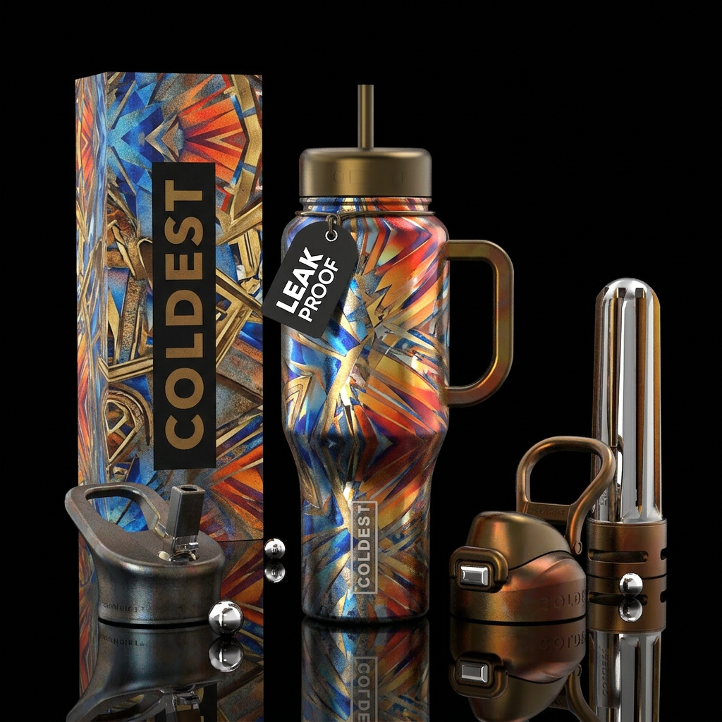 cobalt, sunset, spritz, golden hour, opulent, wild... water bottle design