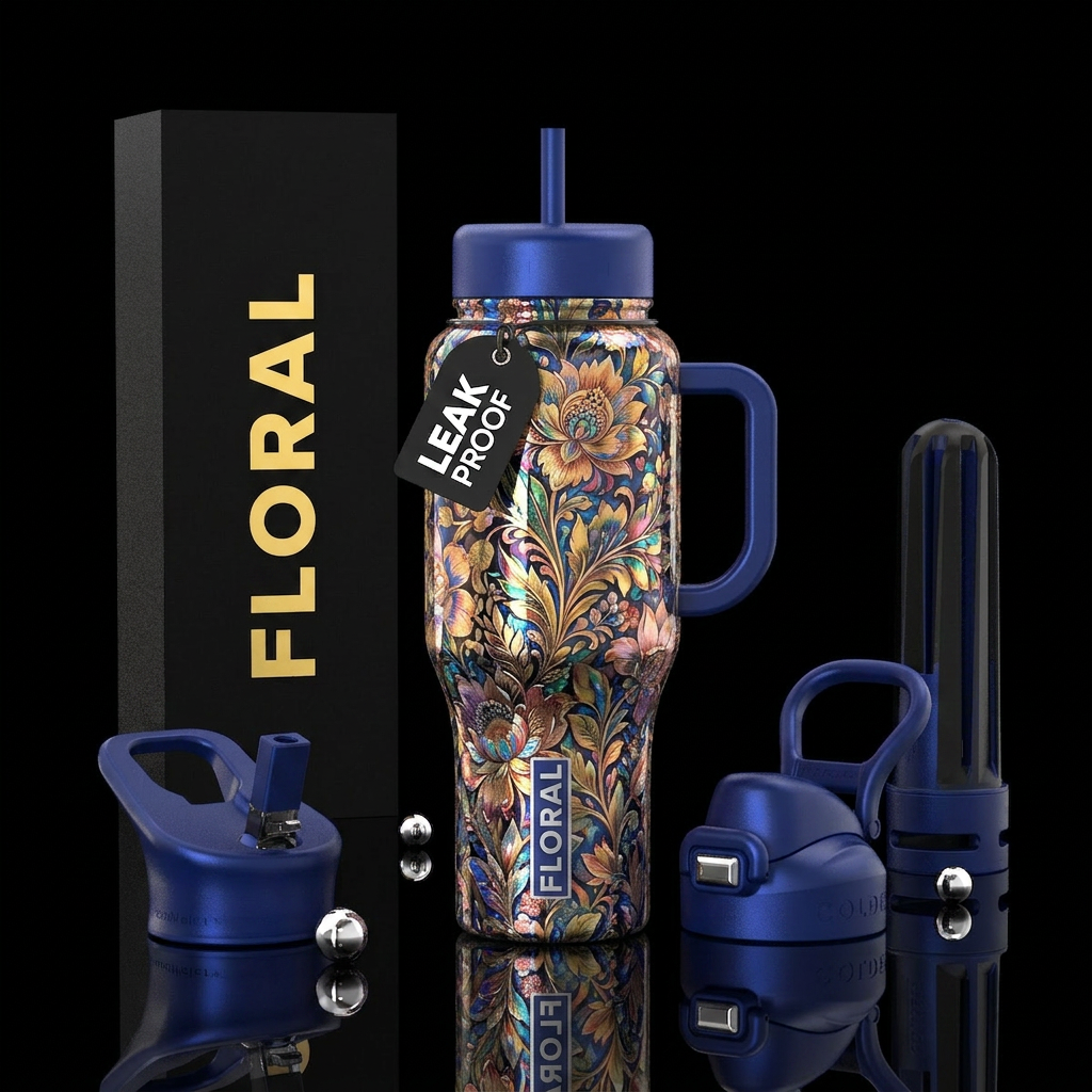 cobalt, sunset, spritz, golden hour, opulent, wild... water bottle design