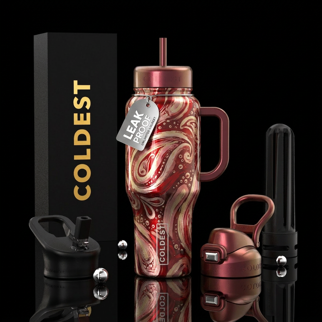 lo-fi, provocative, scarlet, champagne, divine, dr... water bottle design