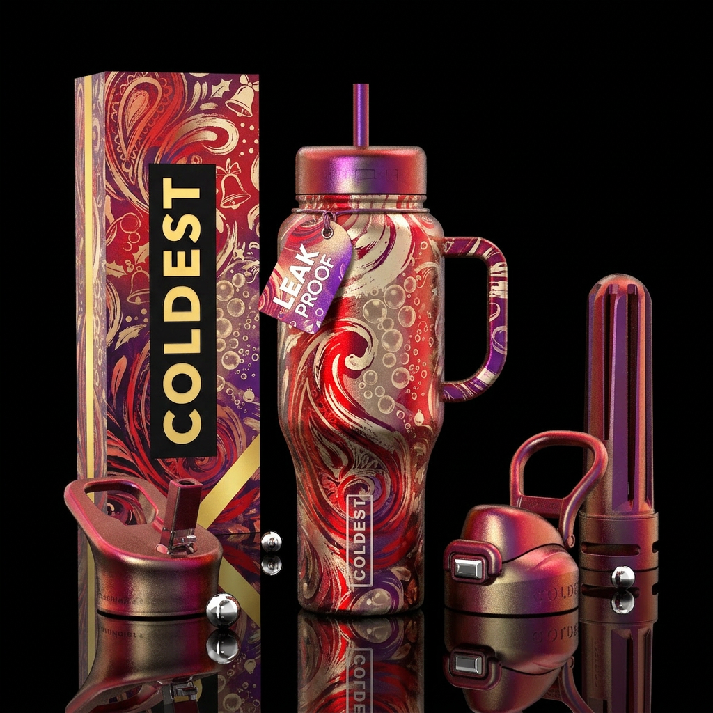 lo-fi, provocative, scarlet, champagne, divine, dr... water bottle design