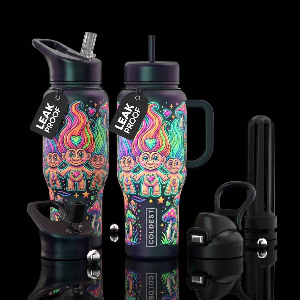 Make two bottles, one regular, the other glow in t... water bottle design
