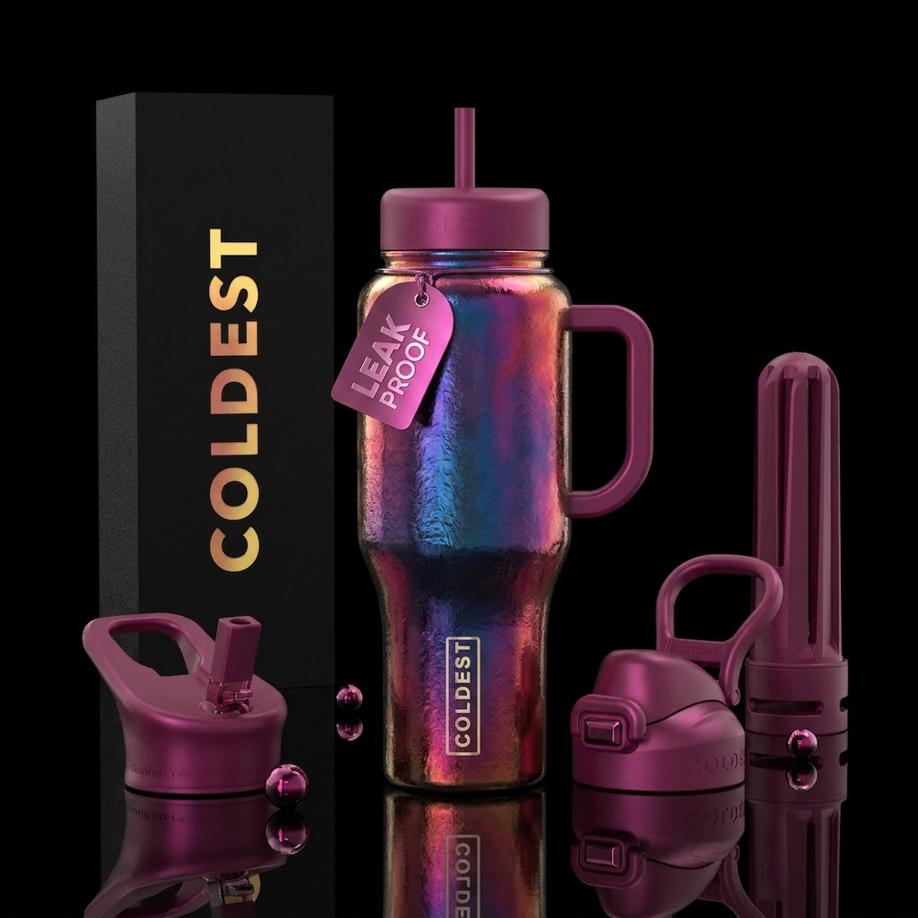 magenta, equinox, opulent, opulent, peeling, liqui... water bottle design