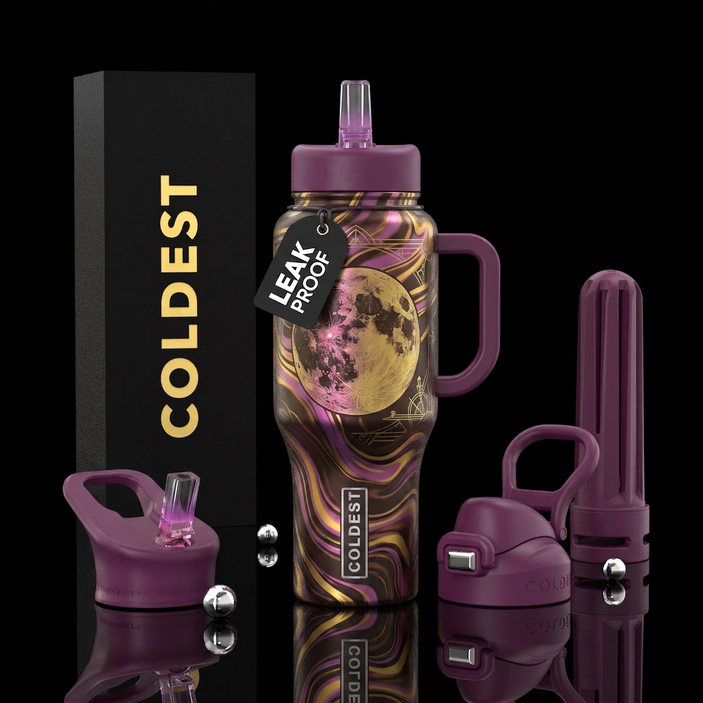 multichrome, minimalist, fluid, rebellious, waves,... water bottle design