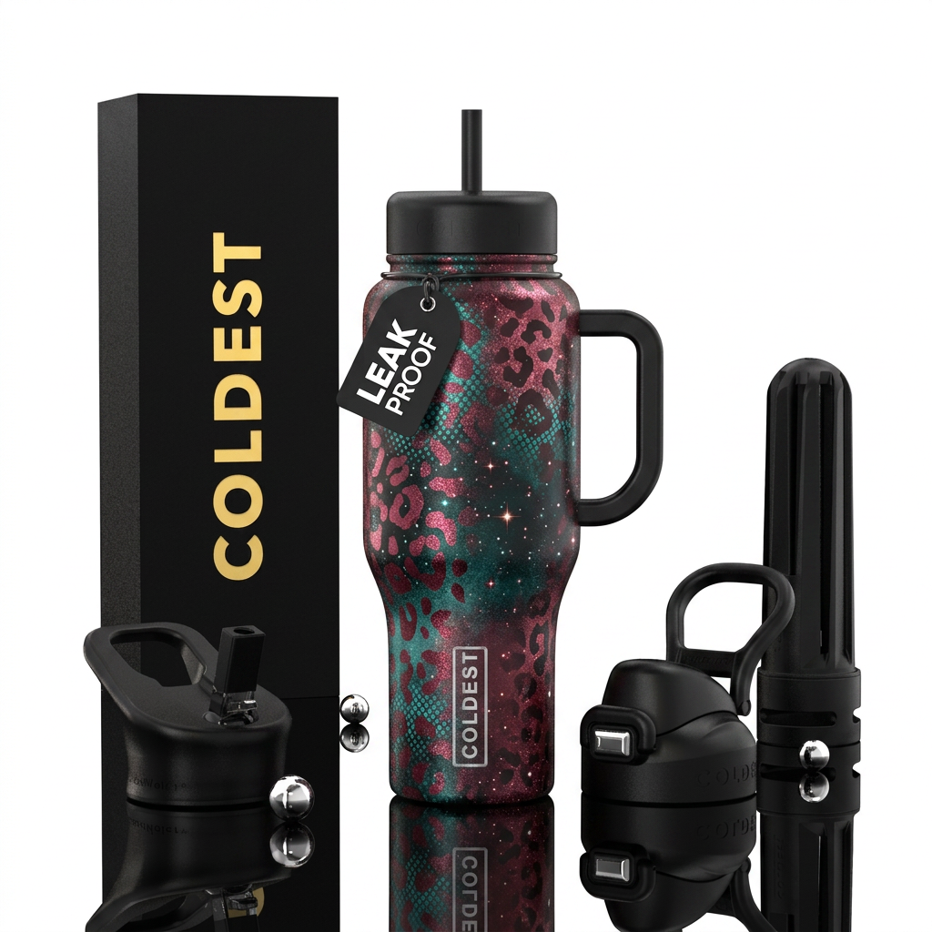 liquid, leopard, spritz, brush stroke, foggy morni... water bottle design
