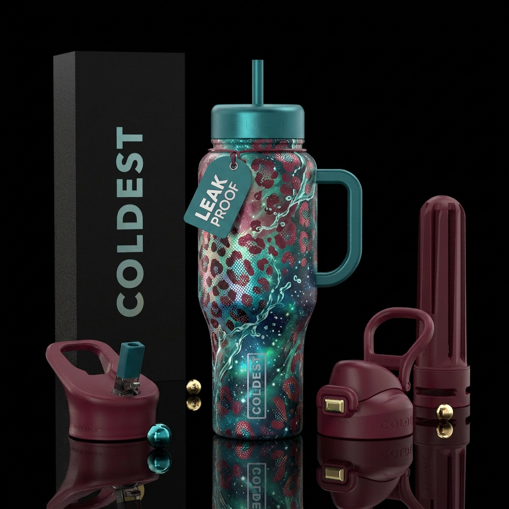 liquid, leopard, spritz, brush stroke, foggy morni... water bottle design