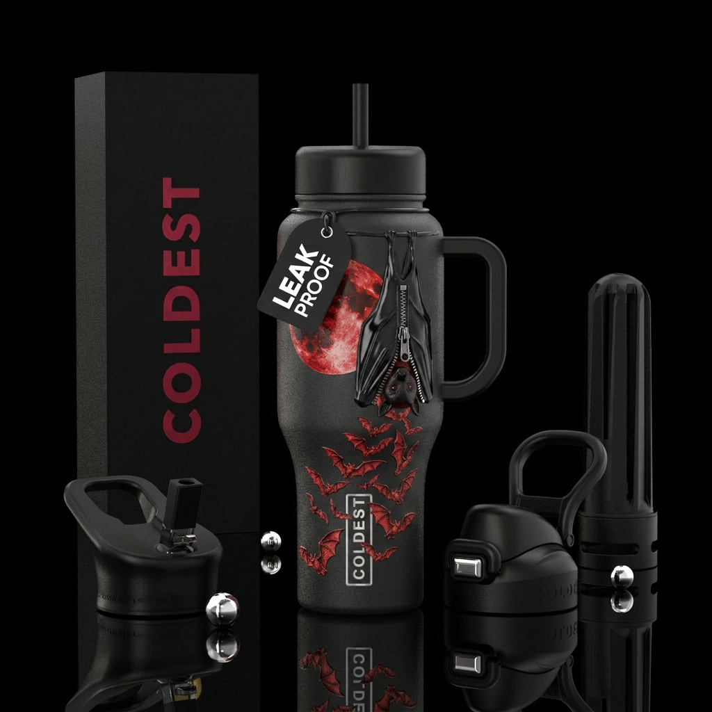 Bats a Plenty water bottle design