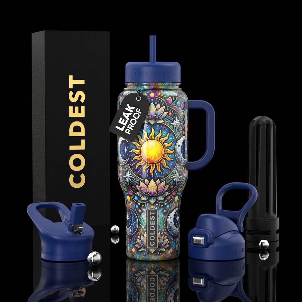 Dewy, Glossy, moonlight shimmer, Create many detai... water bottle design