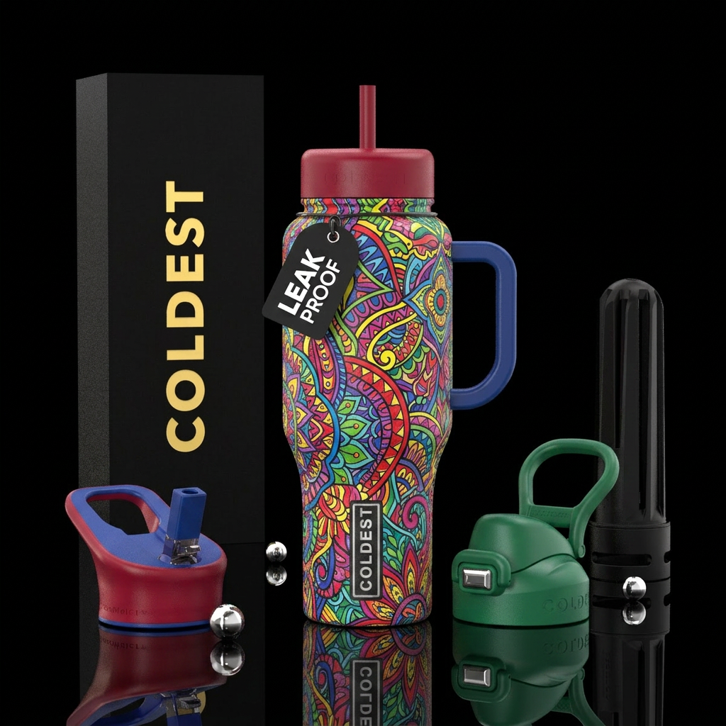zentangle water bottle design
