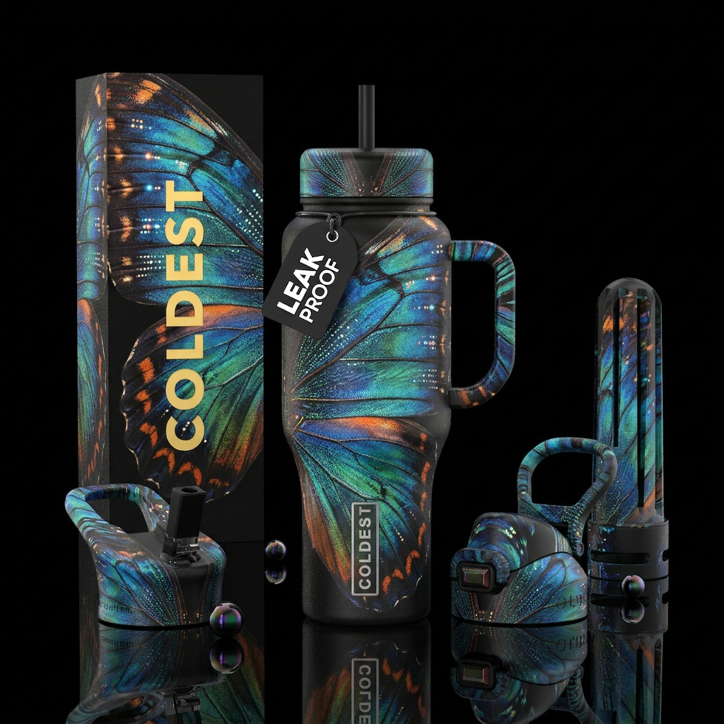 Close Up water bottle design