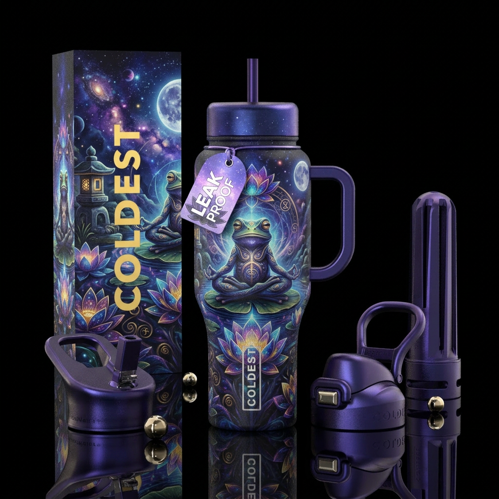 Ohm Ribbit water bottle design