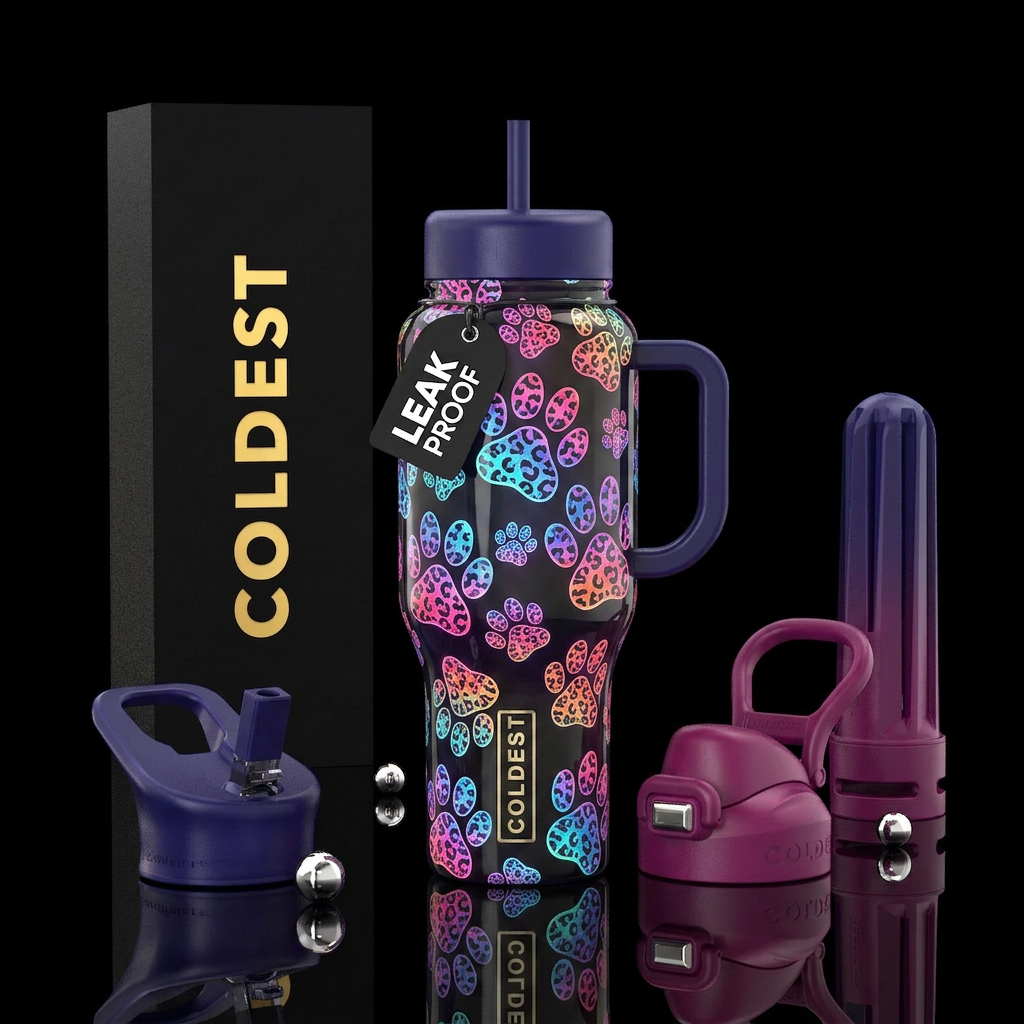 Pretty little paws water bottle design