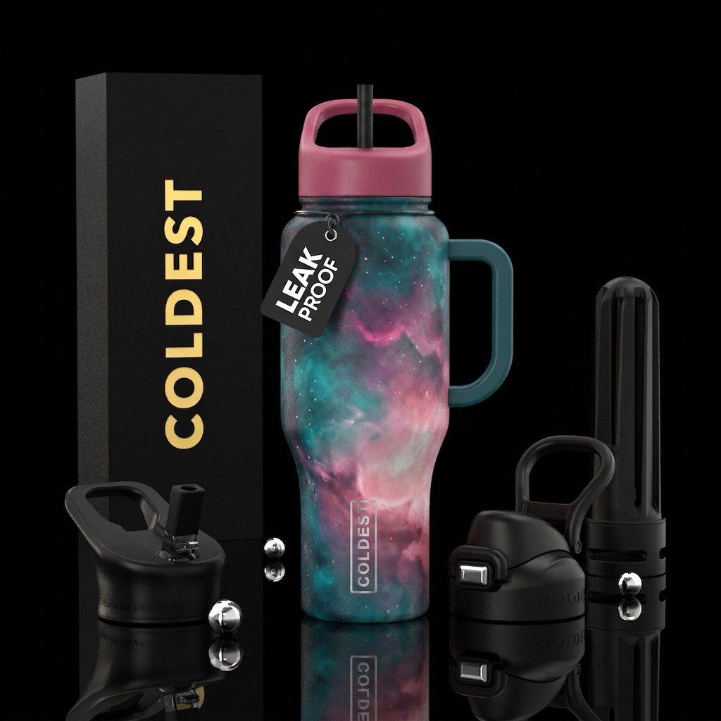 Enchanted sky water bottle design