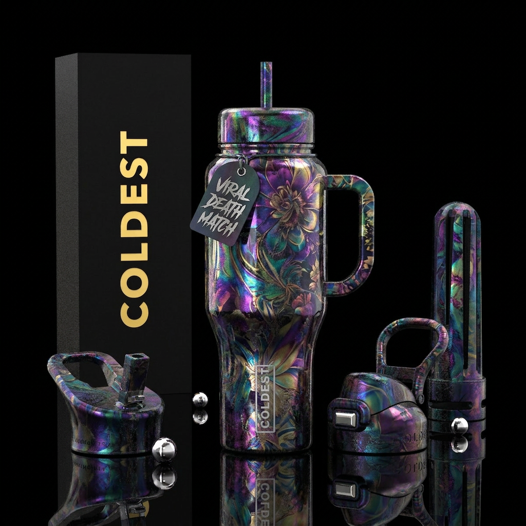 Floral Match water bottle design