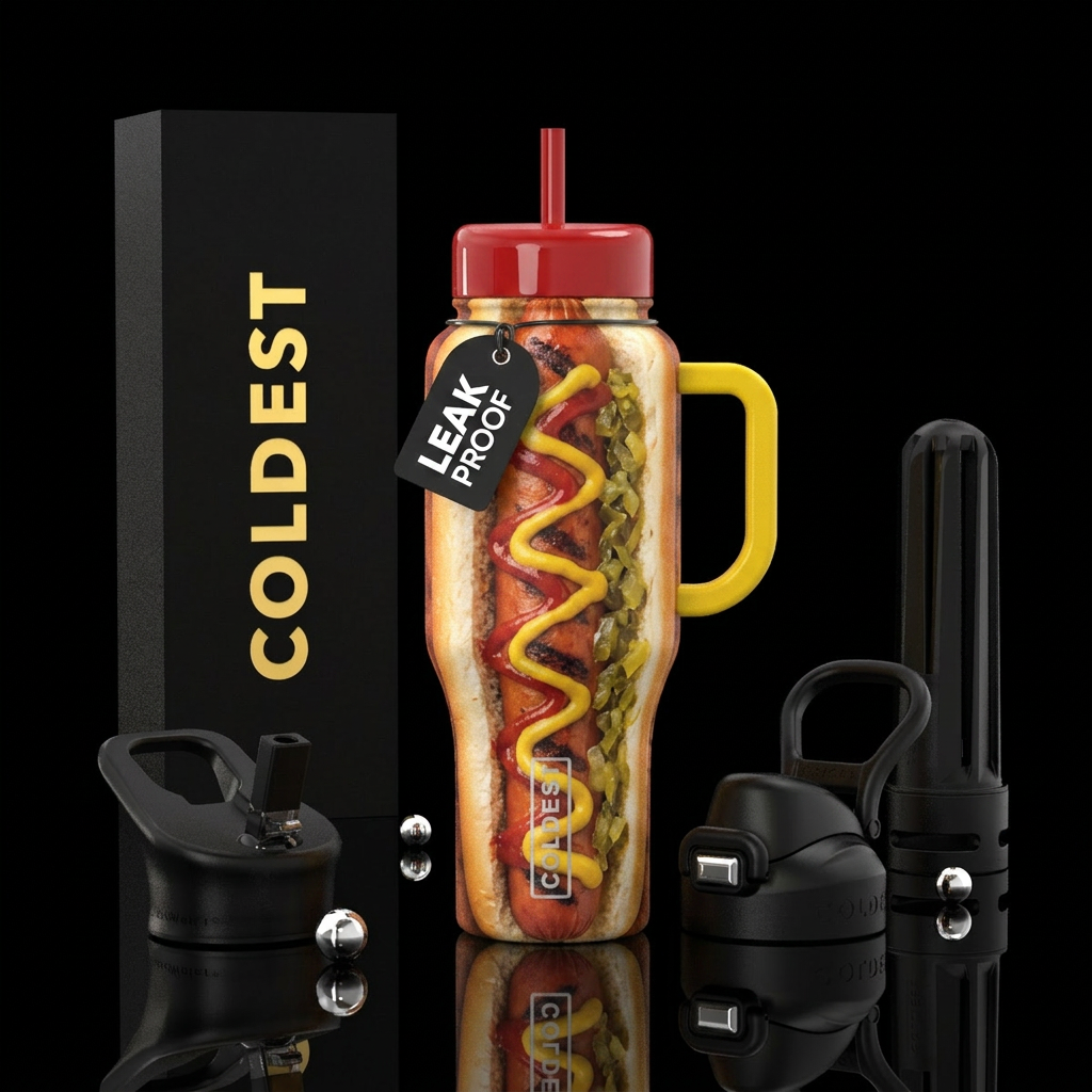 Dogs r ready! water bottle design