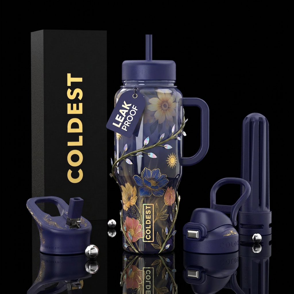 Desert Floral water bottle design